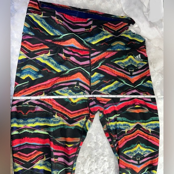 Adidas Womens Training High Rise Multi Color Leggings - Picture 9 of 10